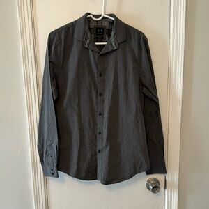 Armani Exchange Gray Button-Up Shirt size small